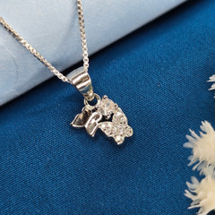 925 sterling Silver Cute Flutter Glow Pendant set