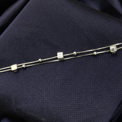 925 Sterling Silver 2 Layer Modern Minimal Bracelet