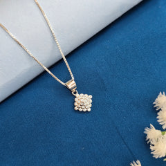 925 Sterling Silver Flower Pendant Set
