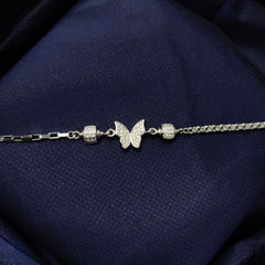 925 Sterling Silver Sparkle Butterfly Bracelet