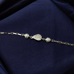 925 Sterling Silver Elegant Leaf Bracelet