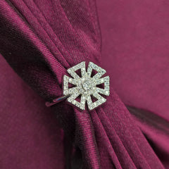 Floral Cluster 925 Sterling Silver Ring