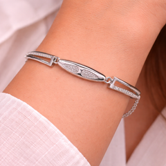 925 Sterling Silver Adjustable Sparkling Bracelet