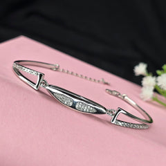 925 Sterling Silver Adjustable Sparkling Bracelet