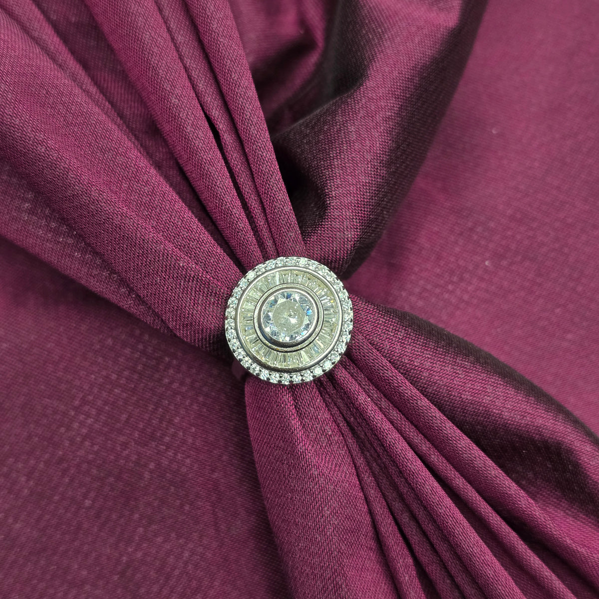 Classic Round Halo 925 Sterling Silver Ring
