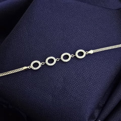 925 Sterling Silver Open Circle Design Bracelet