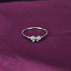 925 Sterling Silver Beautiful Bow Ring