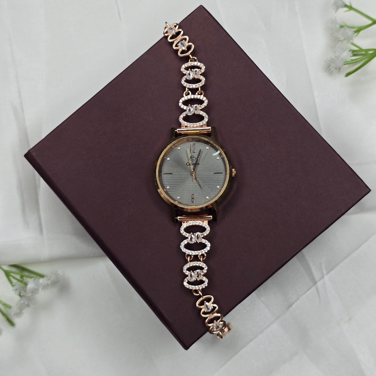 925 Sterling Silver Gray Dial Women’s Premium Watch