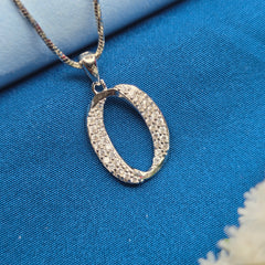 925 Sterling Silver Modern Oval Sparkle Set