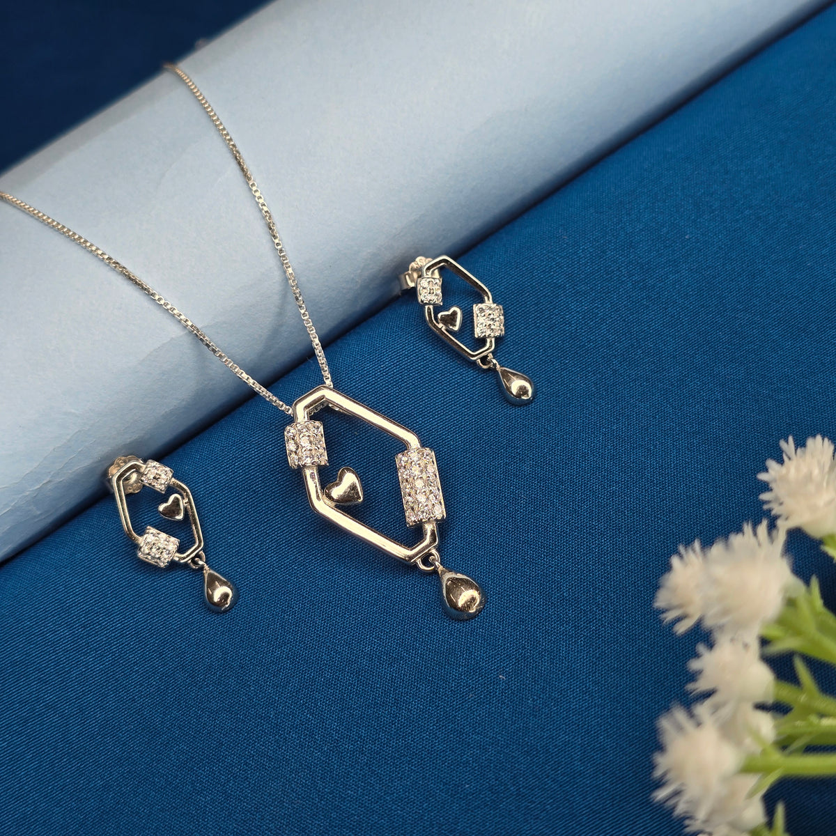 925 Sterling Silver Urban Love Sparkle Set