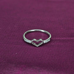 925 Sterling Silver Minimal Heart Ring