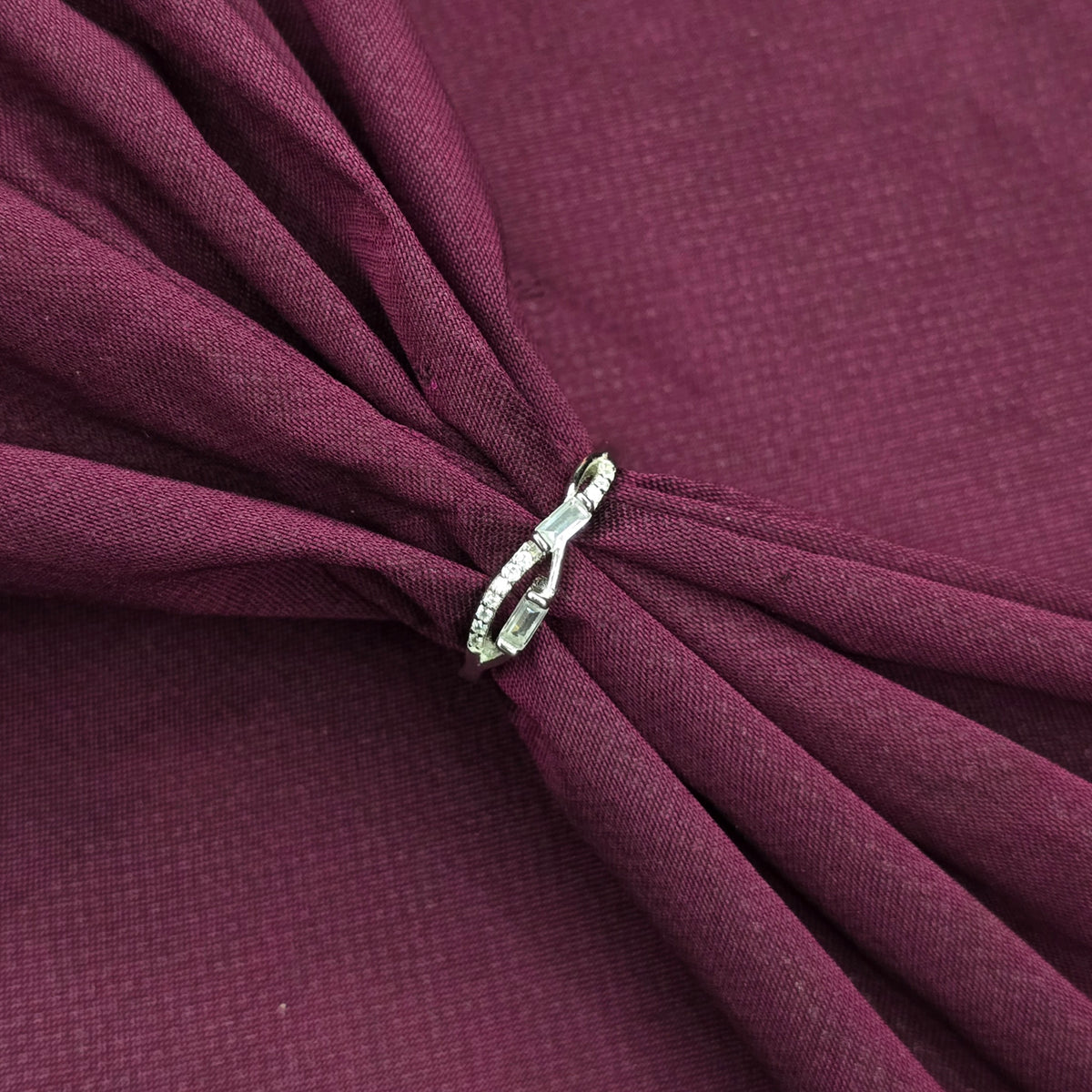Charm Baguette Line 925 Sterling Silver Ring