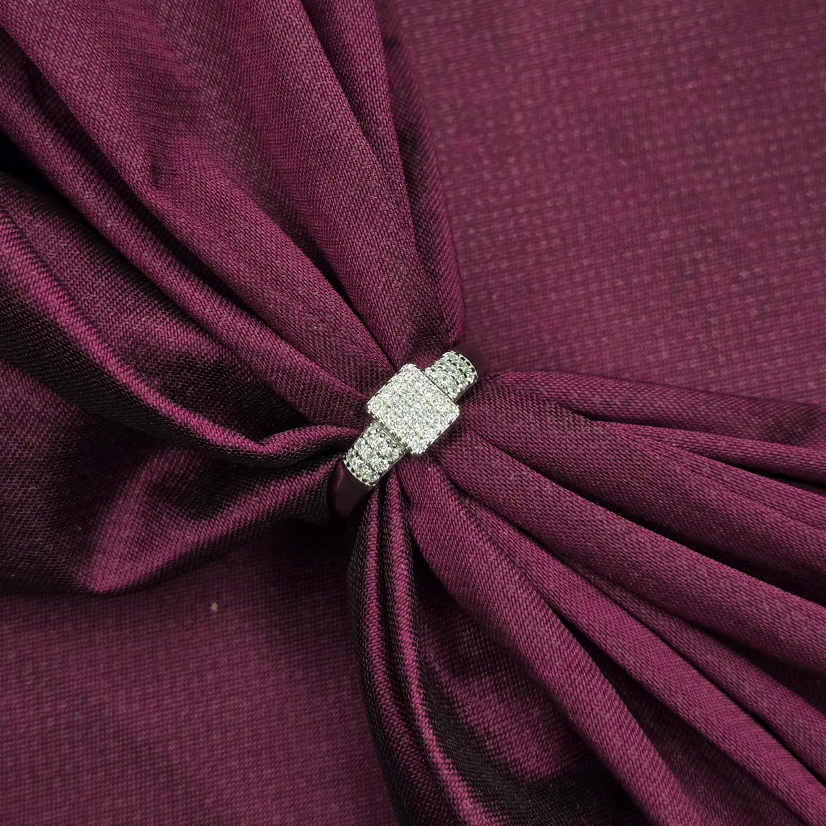Classic Square Sparkle 925 Sterling Silver Ring