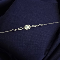 925 Silver MOP Square Stone Bracelet