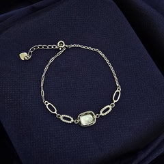 925 Silver MOP Square Stone Bracelet
