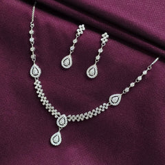 925 Sterling Silver Teardrop Sparkle Jewellery Set