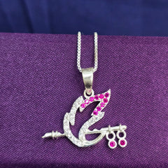 925 Sterling Silver Elegant Krishna Mor Pankh Chain Pendant