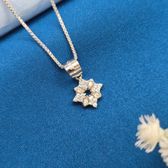 925 Sterling Silver Sparkling Flower Set