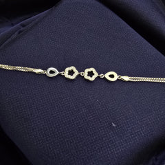 925 Sterling Silver Twin Flower Bracelet
