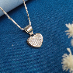 925 Silver Elegant Filled Heart Set