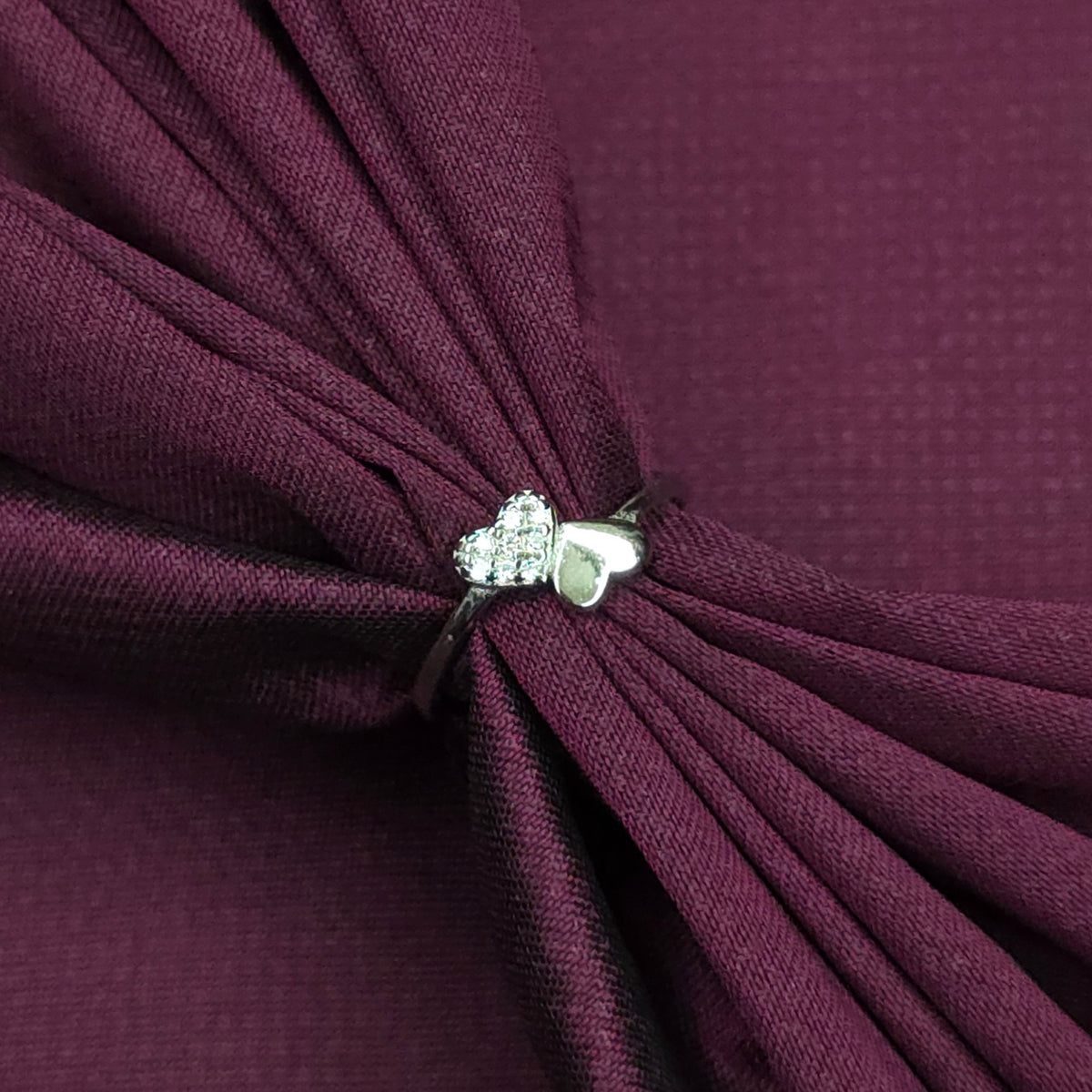 Double heart 925 Sterling Silver ring